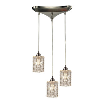 Kersey Three Light Pendant in Satin Nickel (45|10343/3)