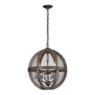 Renaissance Invention Three Light Pendant in Aged Wood (45|140-007)