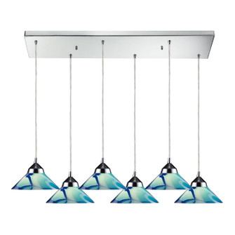 Refraction Six Light Pendant in Polished Chrome (45|1477/6RC-CAR)