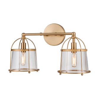 Merrick Two Light Vanity in Satin Brass (45|18451/2)