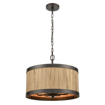 Wooden Barrel Six Light Chandelier in Oil Rubbed Bronze (45|33364/6) Wooden Barrel Six Light Chandelier in Oil Rubbed Bronze (45|33364/6)