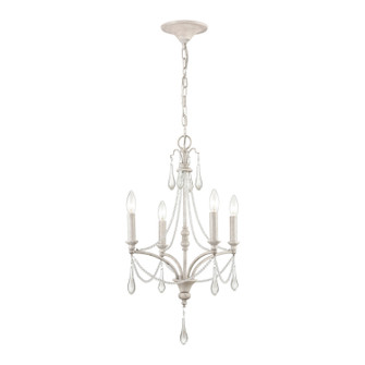 French Parlor Four Light Chandelier in Vintage White (45|33475/4)