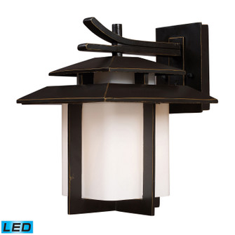 Kanso LED Outdoor Wall Sconce in Aged Bronze (45|42171/1-LED)