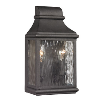 Forged Jefferson Two Light Outdoor Wall Sconce in Charcoal (45|47070/2)
