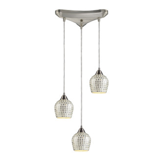 Fusion Three Light Pendant in Satin Nickel (45|528-3SLV)