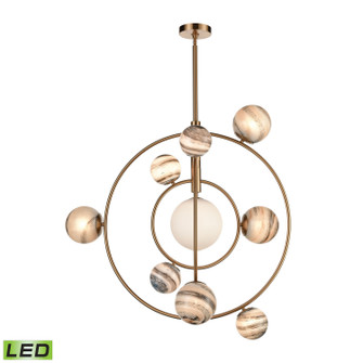 Orbital LED Chandelier in Aged Brass (45|D4616)