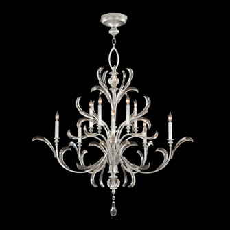 Beveled Arcs Ten Light Chandelier in Silver Leaf (48|701340-SF4)