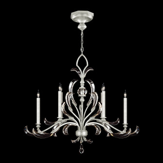 Beveled Arcs Six Light Chandelier in Silver Leaf (48|739240-SF4)