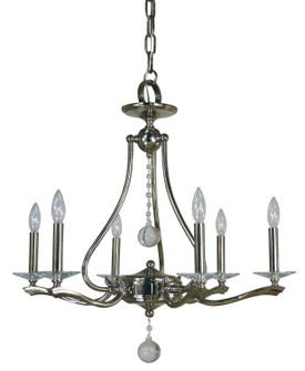Allena Six Light Chandelier in Polished Nickel (8|3096 PN) Allena Six Light Chandelier in Polished Nickel (8|3096 PN)