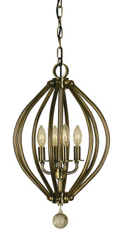 Dewdrop Four Light Chandelier in Antique Brass (8|4344 AB)