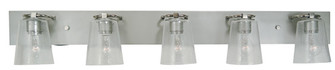 Mercer Five Light Bath in Satin Pewter with Polished Nickel (8|4855 SP/PN/CS)