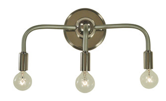 Candide Three Light Wall Sconce in Polished Nickel with Matte Black Accents (8|5003 PN/MBLACK)