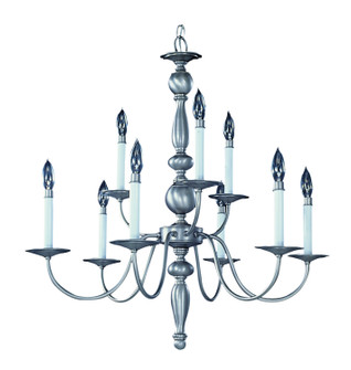 Jamestown Nine Light Chandelier in Satin Pewter (8|7919 SP)