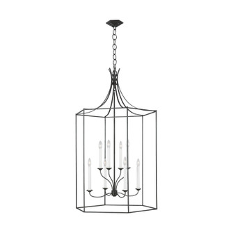 Bantry House Eight Light Chandelier in Smith Steel (454|AC1038SMS)