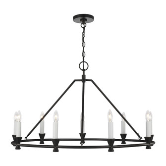 Keystone Nine Light Chandelier in Aged Iron (454|CC1179AI)