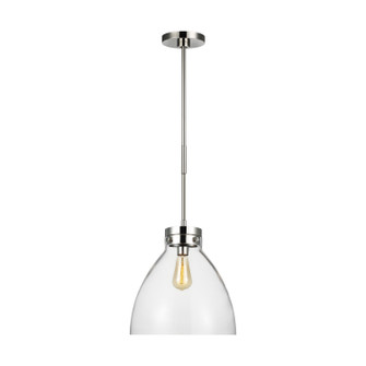 Garrett One Light Pendant in Polished Nickel (454|CP1121PN)