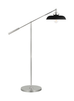 Wellfleet One Light Floor Lamp in Midnight Black and Polished Nickel (454|CT1141MBKPN1)
