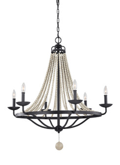 Nori Six Light Chandelier in Dark Weathered Zinc / Driftwood Grey (454|F3129/6DWZ/DWG)