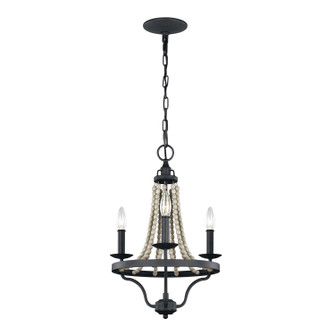 Nori Three Light Chandelier in Dark Weathered Zinc / Driftwood Grey (454|F3188/3DWZ/DWG)