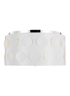 Dottie Three Light Flush Mount in Polished Nickel (454|KSF1013PN)