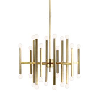 Beckham Modern 24 Light Chandelier in Burnished Brass (454|TC10624BBS)