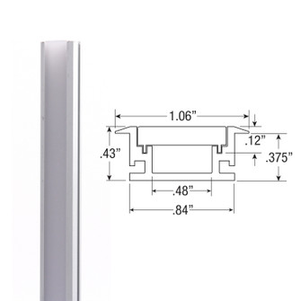 8 foot Mud-In Walk Over Channel in Aluminum (509|LED-CHL-WOS8)