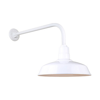 Warehouse One Light Outdoor Gooseneck Light in White (381|H-QSN15116-SA-93/QSNB-13-93)