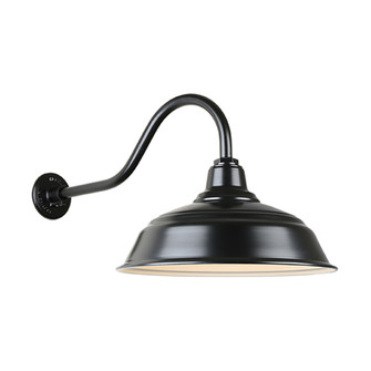 Warehouse One Light Outdoor Gooseneck Light in Black (381|H-QSN15117-SA-91/QSNHL-A-91)