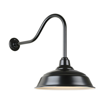 Warehouse One Light Outdoor Gooseneck Light in Black (381|H-QSN15117-SA-91/QSNHL-H-91)