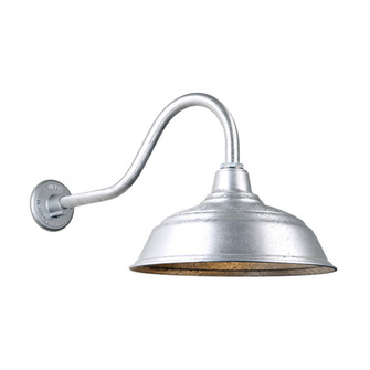 Warehouse One Light Outdoor Gooseneck Light in Galvanized (381|H-QSN15117-SA-96/QSNHL-A-96)