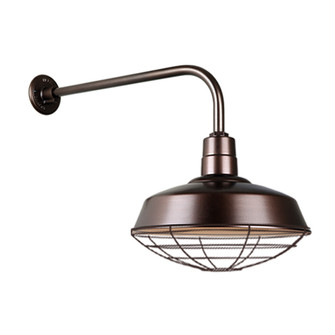 Warehouse One Light Outdoor Gooseneck Light in Oil Rubbed Bronze (381|H-QSN15118-SA-145/QSNB-13-145/QSNWGR-18``-145)