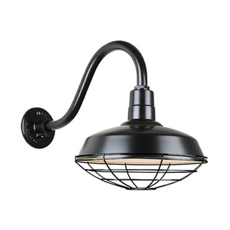 Warehouse One Light Outdoor Gooseneck Light in Black (381|H-QSN15118-SA-91/QSNB-42-91/QSNWGR-18``-91)