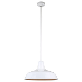 Warehouse One Light Pendant in White (381|H-QSN15118-SA-93/QSN36``ST3-93/QSNHSC-93)