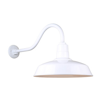 Warehouse One Light Outdoor Gooseneck Light in White (381|H-QSN15118-SA-93/QSNHL-A-93)