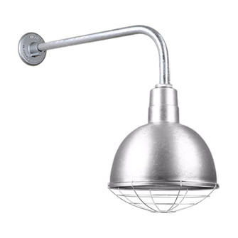 Deep Bowl Shade One Light Outdoor Gooseneck Light in Galvanized (381|H-QSN16112-SA-96/QSNB-13-96/QSNWGR-12``-96)