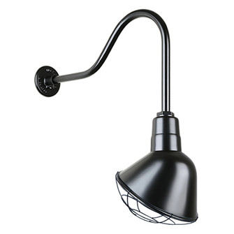 Angle Shade One Light Outdoor Gooseneck Light in Black (381|H-QSN18112-SA-91/QSNHL-H-91/QSNWGR-12``-91)