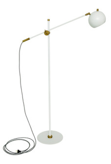Orwell LED Floor Lamp in White With Weathered Brass Accents (30|OR700-WTWB)