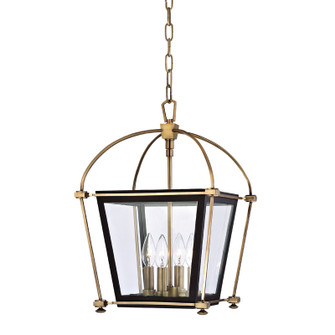 Hollis Four Light Pendant in Aged Brass (70|3612-AGB)