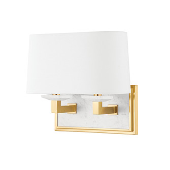 Elwood Two Light Bath Bracket in Aged Brass (70|4072-AGB)