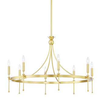 Gates Eight Light Chandelier in Aged Brass (70|4338-AGB) Gates Eight Light Chandelier in Aged Brass (70|4338-AGB)