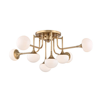 Fleming LED Semi Flush Mount in Aged Brass (70|4708-AGB)