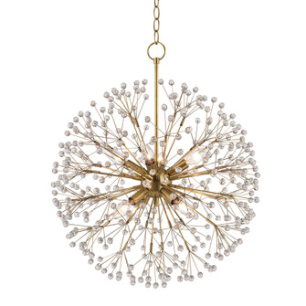Dunkirk Eight Light Chandelier in Aged Brass (70|6020-AGB)