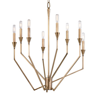 Archie Eight Light Chandelier in Aged Brass (70|8508-AGB)