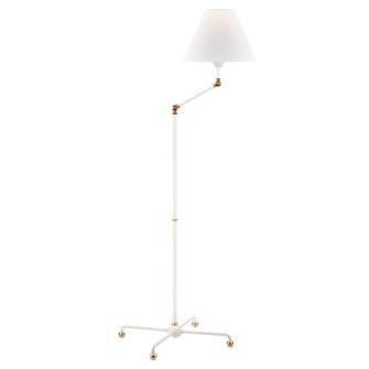 Classic No.1 One Light Floor Lamp in Aged Brass/Soft Off White (70|MDSL110-AGB/WH)