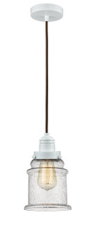 Winchester One Light Mini Pendant in White (405|100W-10BR-2H-W-G184)