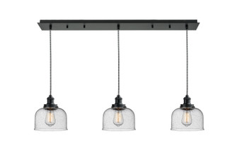 Edison Three Light Pendant in Matte Black (405|123BK-10BW-1H-BK-G74)