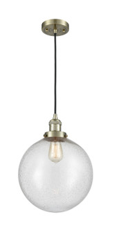 Franklin Restoration One Light Mini Pendant in Antique Brass (405|201C-AB-G204-12)