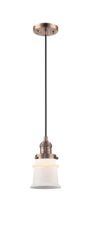 Franklin Restoration One Light Mini Pendant in Antique Copper (405|201C-AC-G181S)