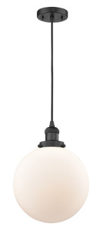 Franklin Restoration One Light Mini Pendant in Matte Black (405|201C-BK-G201-10)