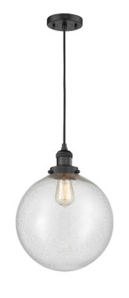 Franklin Restoration One Light Mini Pendant in Matte Black (405|201C-BK-G204-12)